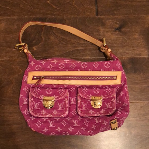 louis vuitton pink denim